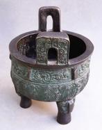 20 ste eeuw Bronzen Chinese Wierookbrander Koro Censer, Antiek en Kunst, Ophalen of Verzenden, Brons
