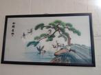 Groot Chinees doek, ingelijst, Ophalen