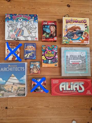 10 (bord)Spellen te spelen met zelfs >=5 personen /spelers beschikbaar voor biedingen