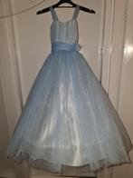 Mooie licht blauwe feestjurk bruidsjurk met hoepel, Ophalen of Verzenden, Nieuw, Meisje, Jurk of Rok