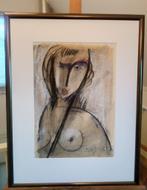 Jean-Henri BROSSAT  Gouache   titel : “ FEMME 1996 ", Ophalen