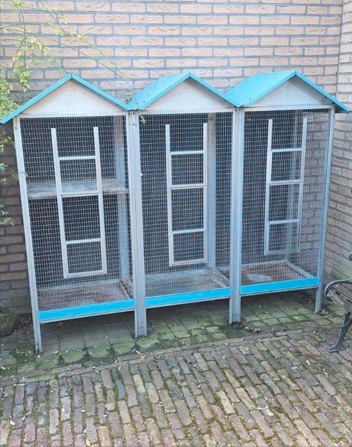 Vogelkooi/Volière 195x50x160cm, Dieren en Toebehoren, Vogels | Hokken en Kooien, Gebruikt, Volière, Metaal, Ophalen