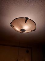 Ouderwetse plafonnière Ø45 - moet gepoetst weg ivm verhuizin, Ophalen, Gebruikt, Glas, Ouderwets