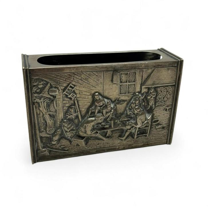 Zilveren luciferdooshouder, Antiek en Kunst, Antiek | Goud en Zilver, Zilver, Ophalen of Verzenden