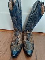 Sendra cowboyboots blauw slangenleer 41, Blauw, Ophalen of Verzenden, Hoge laarzen, Zo goed als nieuw