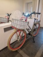 Prachtige Batavus damesfiets grijs met roze met krat, Versnellingen, Ophalen, Overige merken, 53 tot 56 cm