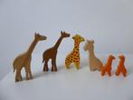 6 houten kleine giraffen (nr 7), Ophalen of Verzenden, Zo goed als nieuw, Wild dier, Beeldje of Figuurtje