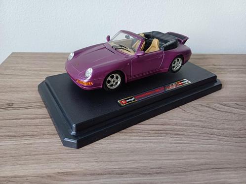 Porsche 911 Carrera Cabriolet (1994) - Bburago 1:24, Hobby en Vrije tijd, Modelauto's | 1:24, Zo goed als nieuw, Auto, Bburago