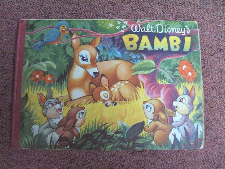 Disney plaatjesboek Bambi, Verzamelen, Disney, Zo goed als nieuw, Papier, Kaart of Schrift, Bambi of Dumbo, Ophalen of Verzenden