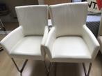 Eetkamerstoelen, Huis en Inrichting, Stoelen, Ophalen, Gebruikt, Twee, Wit