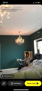 2x Echte Kristallen Kroonluchters, Huis en Inrichting, Lampen | Kroonluchters, Ophalen, Zo goed als nieuw