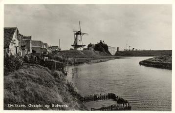 Zierikzee, Gezicht op Bolwerk. - molen - 1951 gelopen beschikbaar voor biedingen