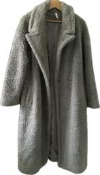 Lange winter jas Teddy, Kleding | Dames, Jassen | Winter, Ophalen of Verzenden, Zo goed als nieuw, Maat 36 (S), Grijs