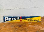 Emaille reclamebord deurpostje Persil jaren 30, Ophalen of Verzenden, Gebruikt, Reclamebord