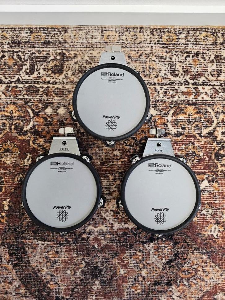 3x Roland PD-85 Snare Tom Pad | Gaasvel | Drumstel, Muziek en Instrumenten, Instrumenten | Onderdelen, Gebruikt, Drums of Percussie