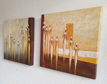 Lenuta Bazu - Walking World - Canvasdoeken met Certificaat beschikbaar voor biedingen