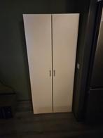 Witte kast met deuren en planken, Ophalen of Verzenden, 25 tot 50 cm, 50 tot 100 cm