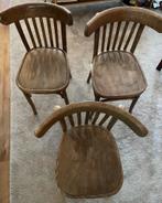 Gebruikte antieke horica/café stoelen, Huis en Inrichting, Ophalen, Gebruikt, Bruin, Drie