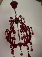 Leuke rode fluwelen hanglamp, Ophalen of Verzenden, Zo goed als nieuw