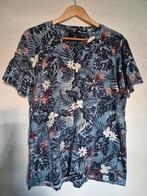T-shirt met tropische print - Maat XL, Blauw, Maat 56/58 (XL), Ophalen of Verzenden, Zo goed als nieuw