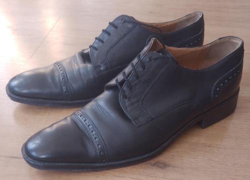 Giorgo zwarte leren herenschoenen, Kleding | Heren, Schoenen, Zo goed als nieuw, Veterschoenen, Zwart, Ophalen of Verzenden