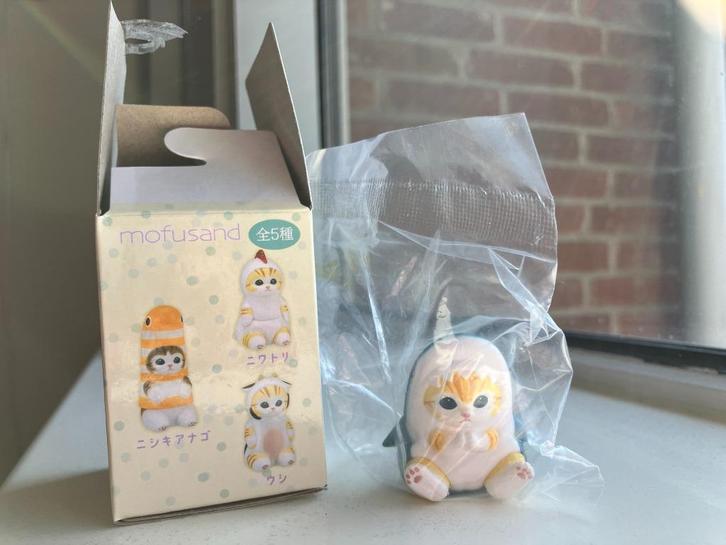 Kawaii Mofusand kitten in de outfit van een haai, Verzamelen, Poppetjes en Figuurtjes, Nieuw, Ophalen of Verzenden