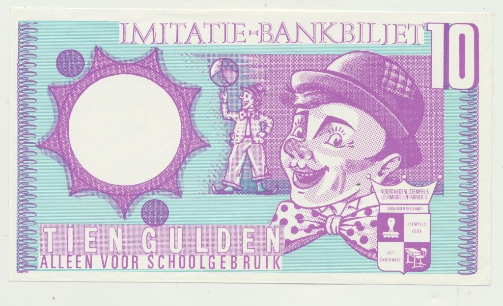 D058 Schoolgeld 10 gulden bankfris, Verzenden, 10 gulden, Los biljet