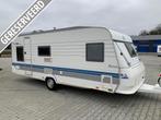 Hobby Excellent Easy 560 KMFE bj 2001 met voortent en luifel, Caravans en Kamperen, Schokbreker, Rondzit, Hobby, Bedrijf