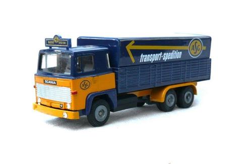 Tekno Holland Scania 111 bakwagen ASG transport spedition., Hobby en Vrije tijd, Modelauto's | 1:50, Gebruikt, Bus of Vrachtwagen