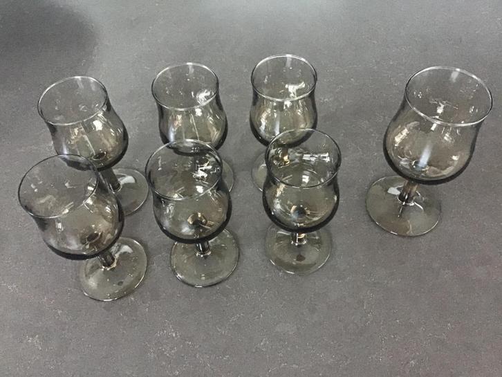 11x Rookglazen, Wijn Glazen Dessert Coupes, Verzamelen, Glas en Borrelglaasjes, Zo goed als nieuw, Overige typen, Ophalen of Verzenden