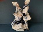 Fraai brocante porseleinen Oostenrijks beeld dansend paar, Ophalen of Verzenden