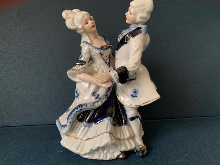 Fraai brocante porseleinen Oostenrijks beeld dansend paar, Antiek en Kunst, Antiek | Porselein, Ophalen of Verzenden