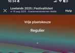 Lowlands kaartje 2025, Tickets en Kaartjes, Evenementen en Festivals, Eén persoon