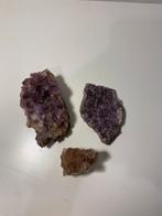 Amethist clusters 3 stuks 390gr, Sieraden, Tassen en Uiterlijk, Edelstenen, Ophalen of Verzenden, Zo goed als nieuw