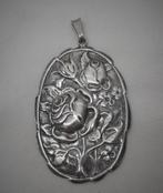 Prachtige zilveren royale Art Nouveau hanger nr.1604, Hanger, Ophalen of Verzenden, Zilver