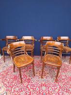 2 vintage houten café stoelen, Thonet style, beuken stoelen, Gebruikt, Ophalen of Verzenden, Bruin, Hout