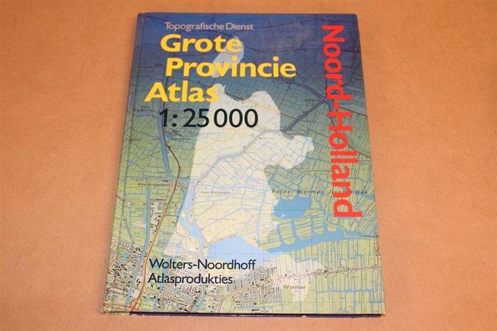 Grote provincie atlas Noord-Holland, Boeken, Atlassen en Landkaarten, Zo goed als nieuw, Landkaart, Nederland, 1800 tot 2000, Ophalen of Verzenden