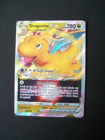 3264: Nieuwe Pokemon GO Vstar Kaart DRAGONITE HP 280 050/078 beschikbaar voor biedingen
