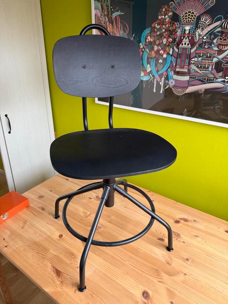 IKEA Kullaberg Bureaustoel - ZGAN!, Huis en Inrichting, Bureaustoelen, Zo goed als nieuw, Bureaustoel, Zwart, Ophalen