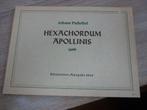 Johann Pachelbel - Hexachordum Apollinis - 1699, Orgel, Gebruikt, Ophalen of Verzenden