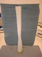 Mooie hoge witte gedraaide glazen solifleur vaas - jaren 60, Ophalen of Verzenden