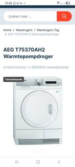 AEG T75370AH2 Warmtepompdroger - Gebruikt, Witgoed en Apparatuur, Wasdrogers, Ophalen, 6 tot 8 kg, Gebruikt, Anti-kreukfase