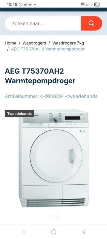AEG T75370AH2 Warmtepompdroger - Gebruikt beschikbaar voor biedingen