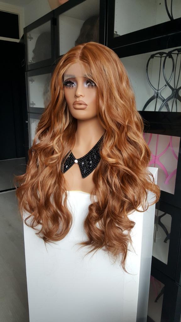 UITVERKOOP! Basic Lace Pruik: Gemêleerd rood bruin, Sieraden, Tassen en Uiterlijk, Uiterlijk | Haarverzorging, Nieuw, Pruik of Haarverlenging