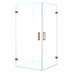 Nieuwe douchedeuren geborsteld brons 90x90, Ophalen, Nieuw
