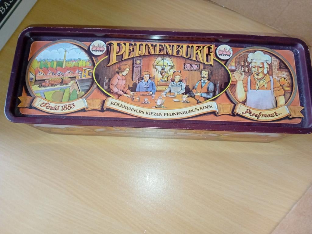 Vintage Peijnenburg ontbijtkoektrommel, Ophalen of Verzenden, Gebruikt, Overige