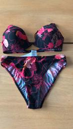 Speedo 42C nieuwe beugel bikini zwart print, Zwart, Zo goed als nieuw, Bikini, Speedo