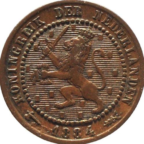 Nederland 1 cent 1884, Postzegels en Munten, Munten | Nederland, Losse munt, 1 cent, Koning Willem III, Ophalen of Verzenden