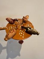 Vintage Houten Kippen Speelgoed - Eten, Ophalen of Verzenden, Gebruikt, Duw- of Trekspeelgoed