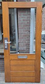 Hardhouten buitendeur, Ophalen, Gebruikt, 80 tot 100 cm, Minder dan 200 cm